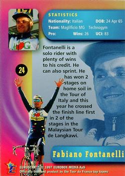 1997 Eurostar Tour de France #24 Fabiano Fontanelli Back